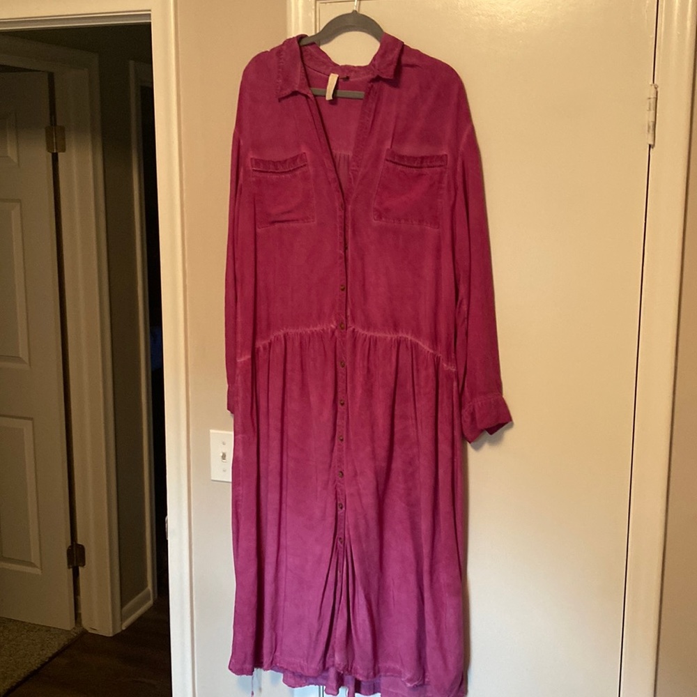Purple Pilcro Long Dress (Anthropologie) Size Large